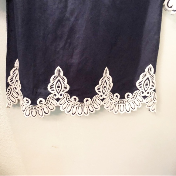 Nanette Lepore Embroidered Linen Shift Dress - Picture 3 of 6